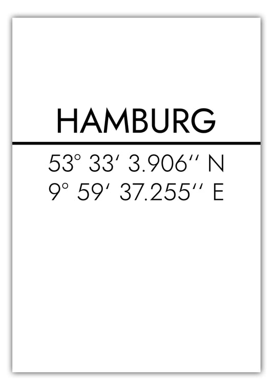 Poster Hamburg Koordinaten #2