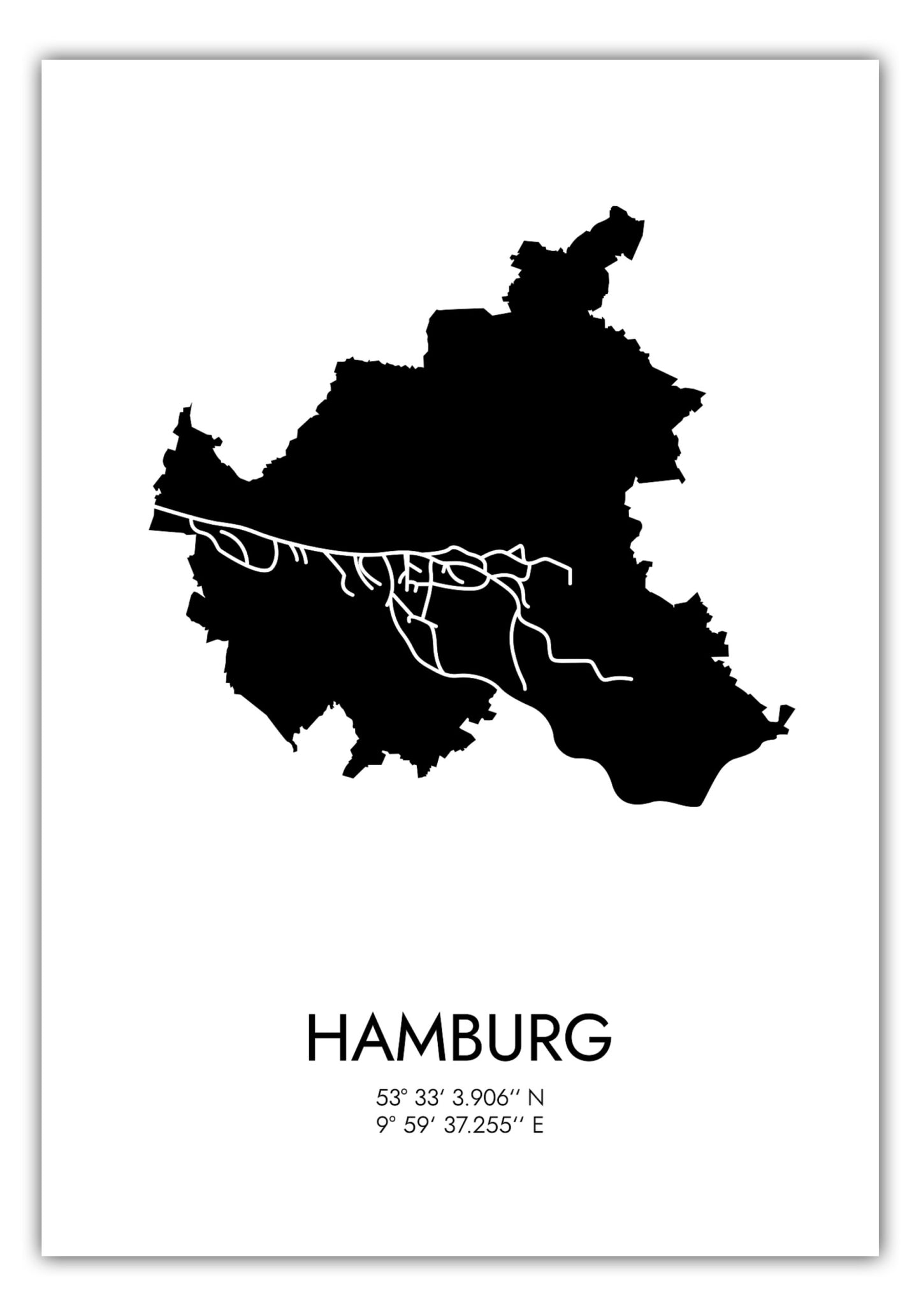 Poster Hamburg Koordinaten #3