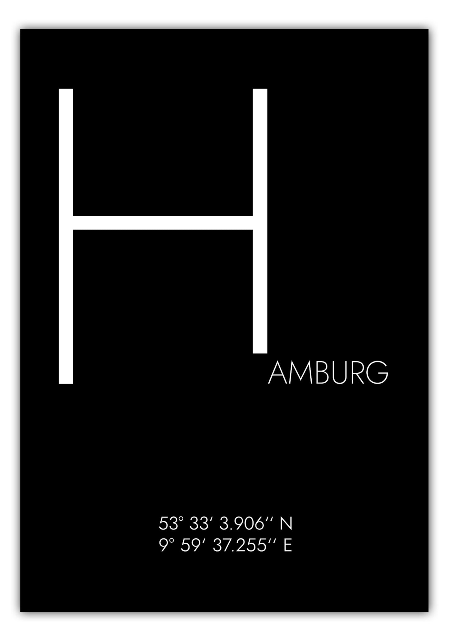 Poster Hamburg Koordinaten #4