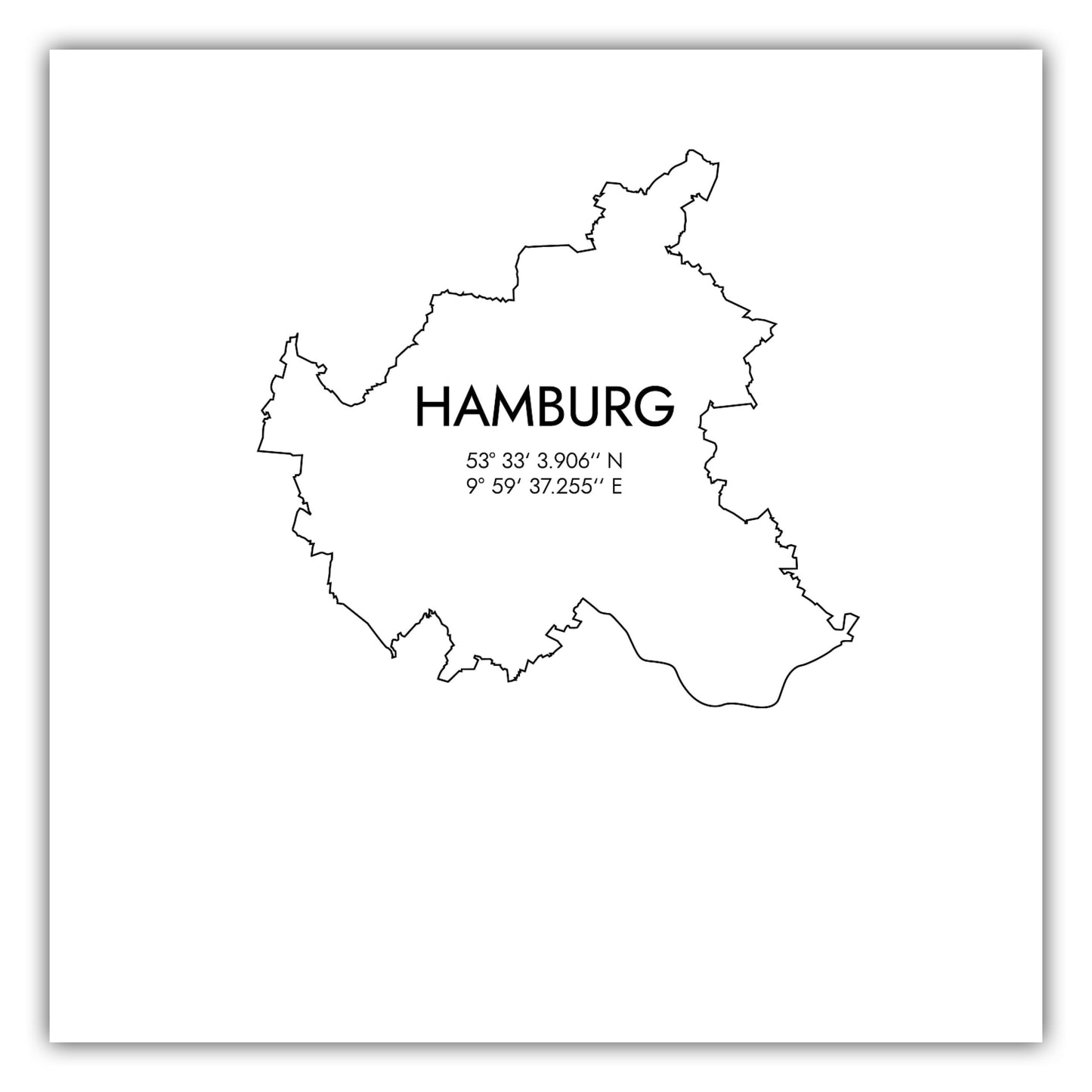 Poster Hamburg Koordinaten #7