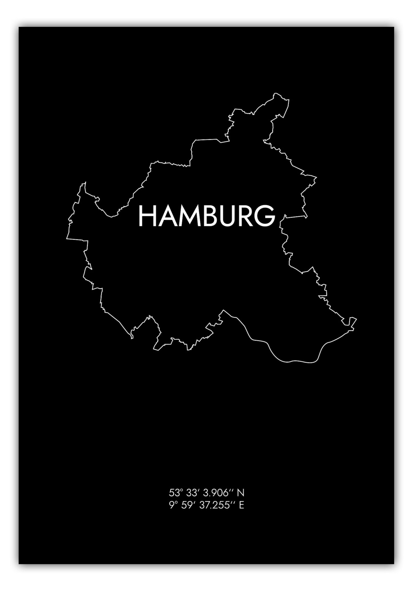 Poster Hamburg Koordinaten #8