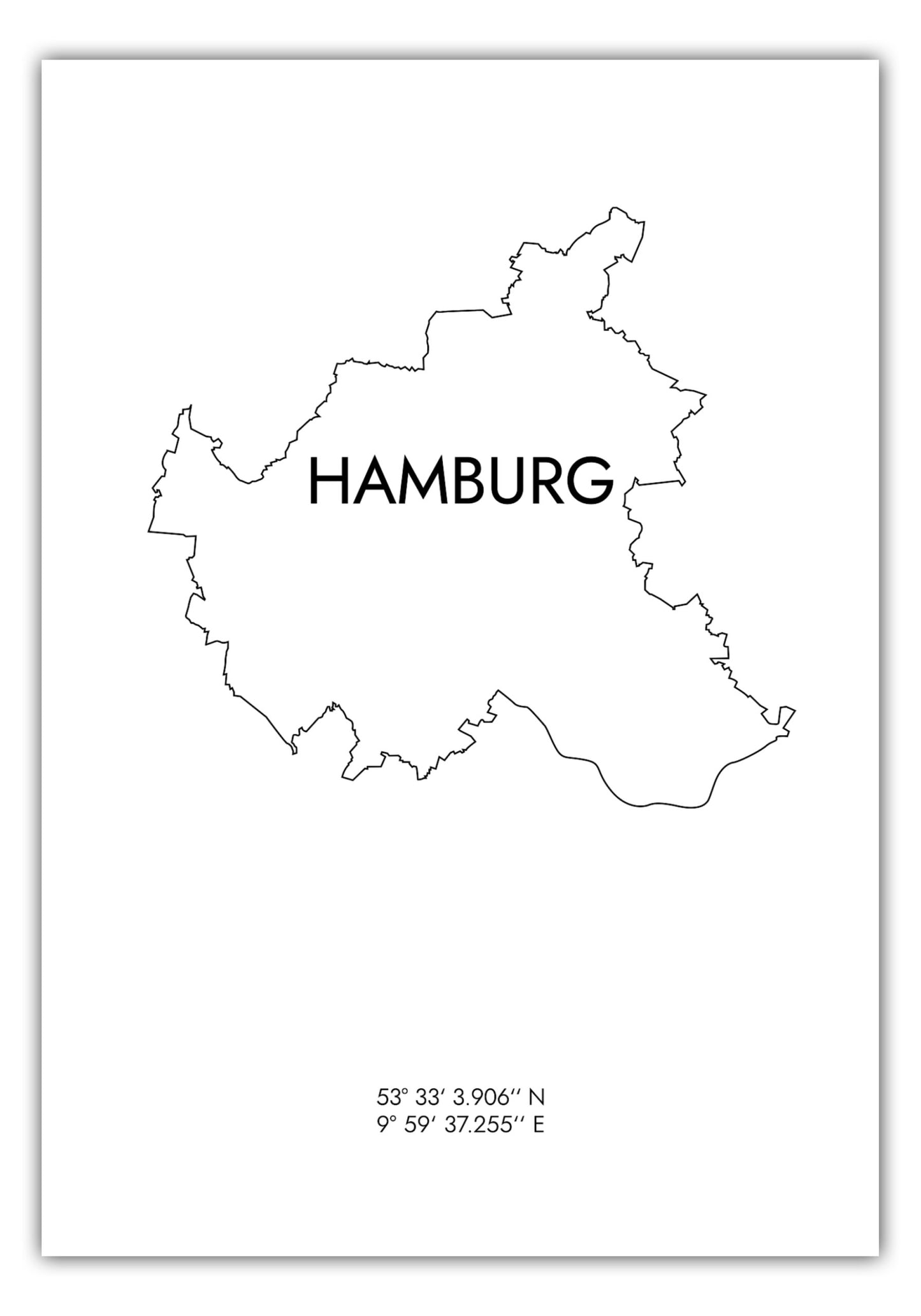 Poster Hamburg Koordinaten #8