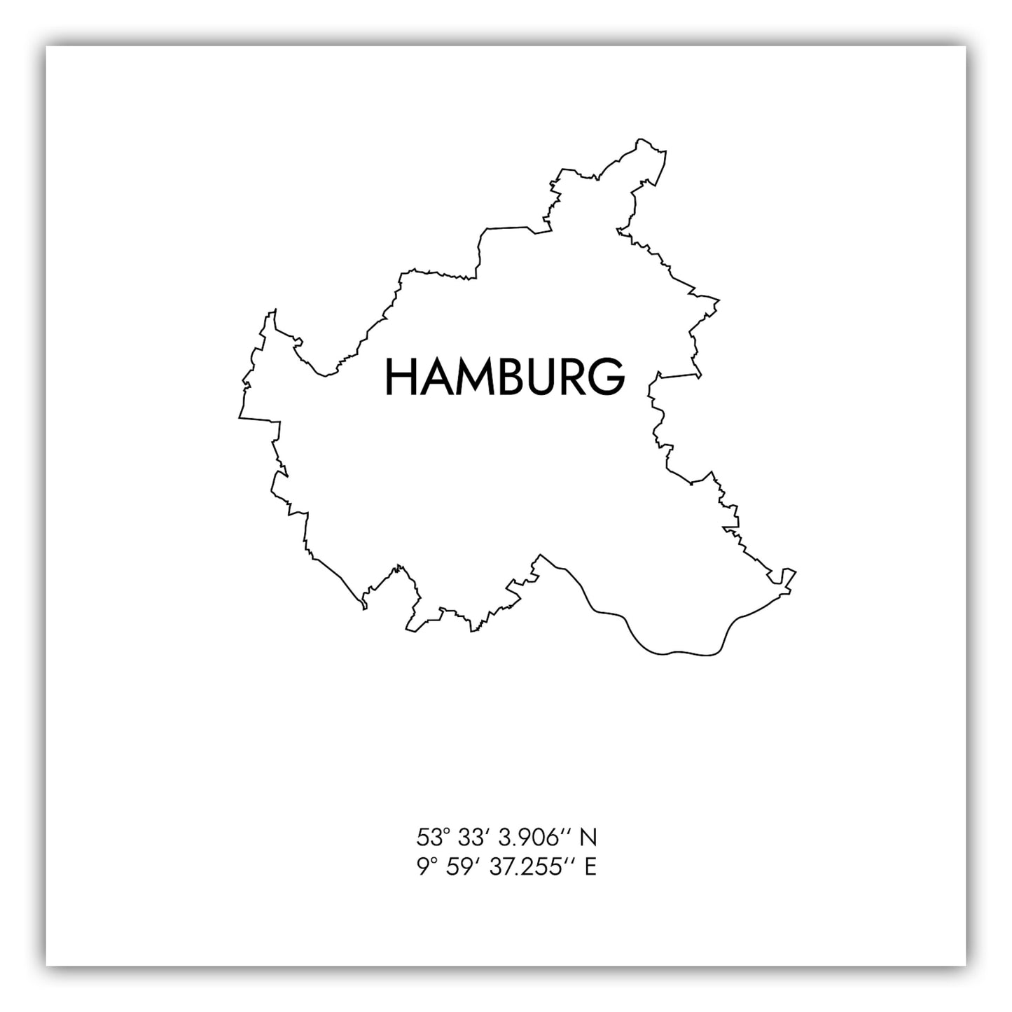 Poster Hamburg Koordinaten #8