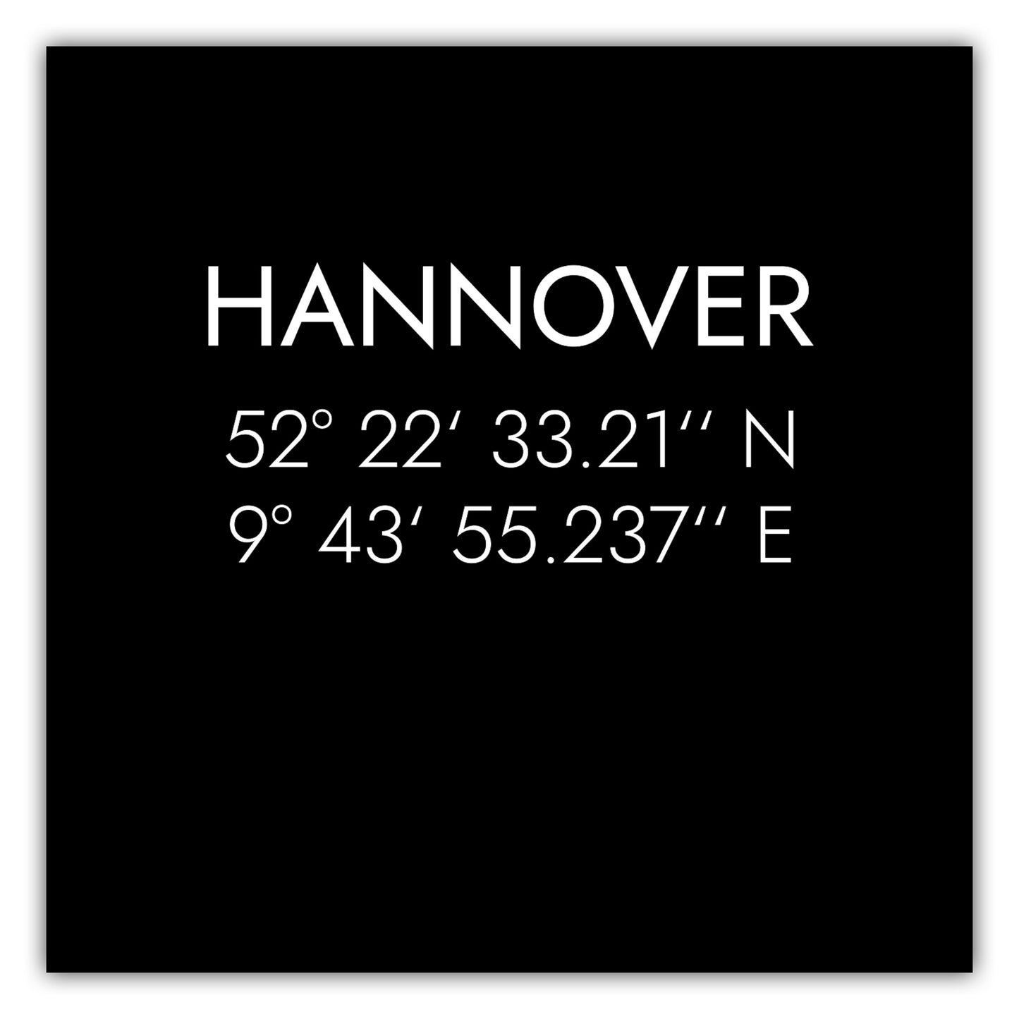Poster Hannover Koordinaten #1
