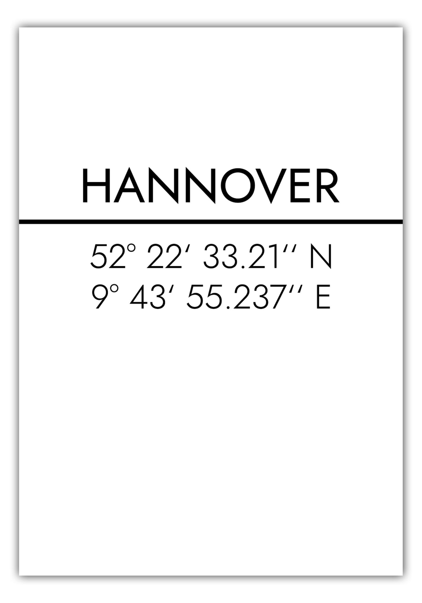 Poster Hannover Koordinaten #2