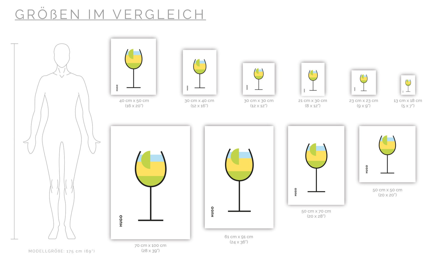 Poster Hugo im Glas (Bauhaus-Style)