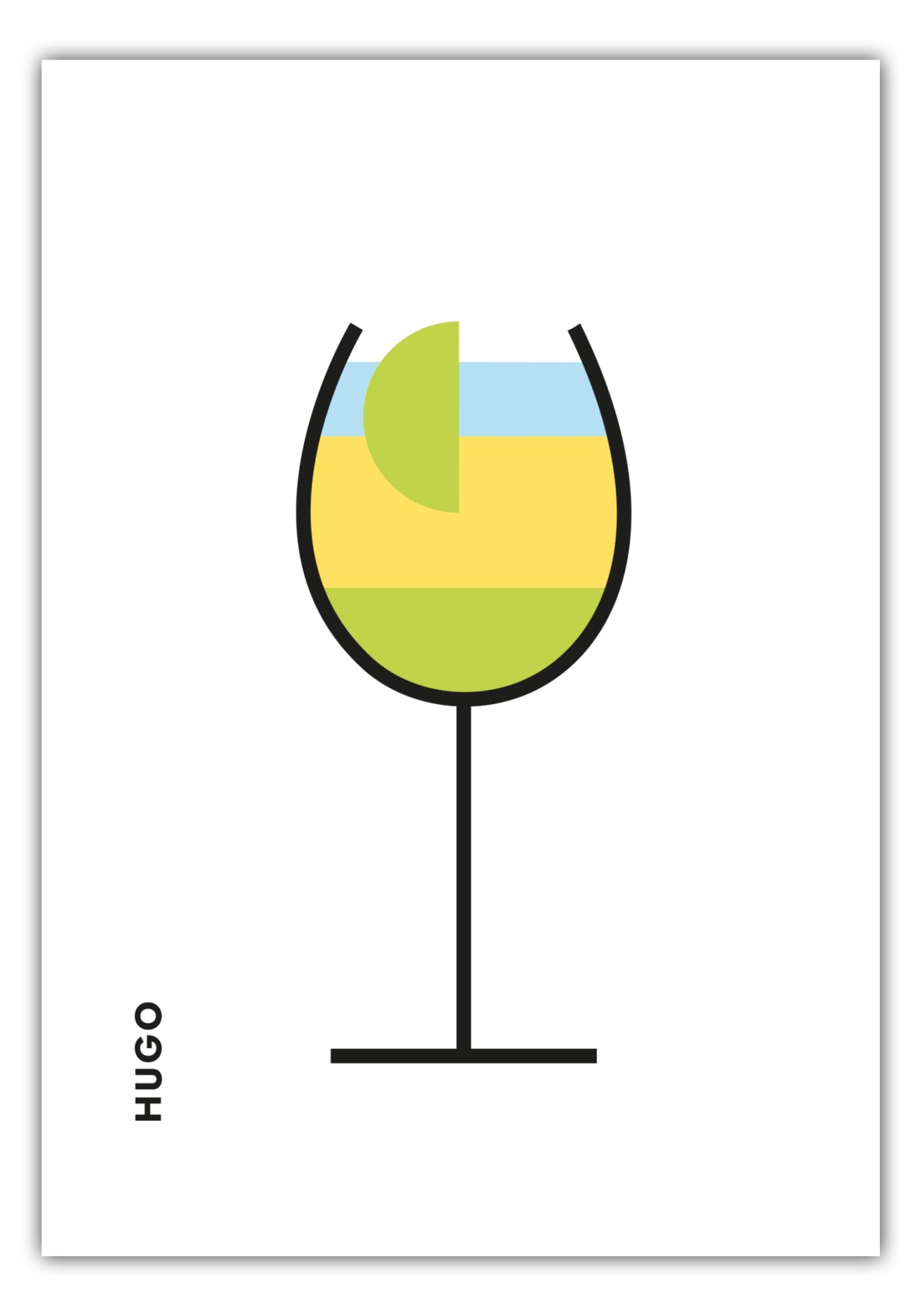 Poster Hugo im Glas (Bauhaus-Style)