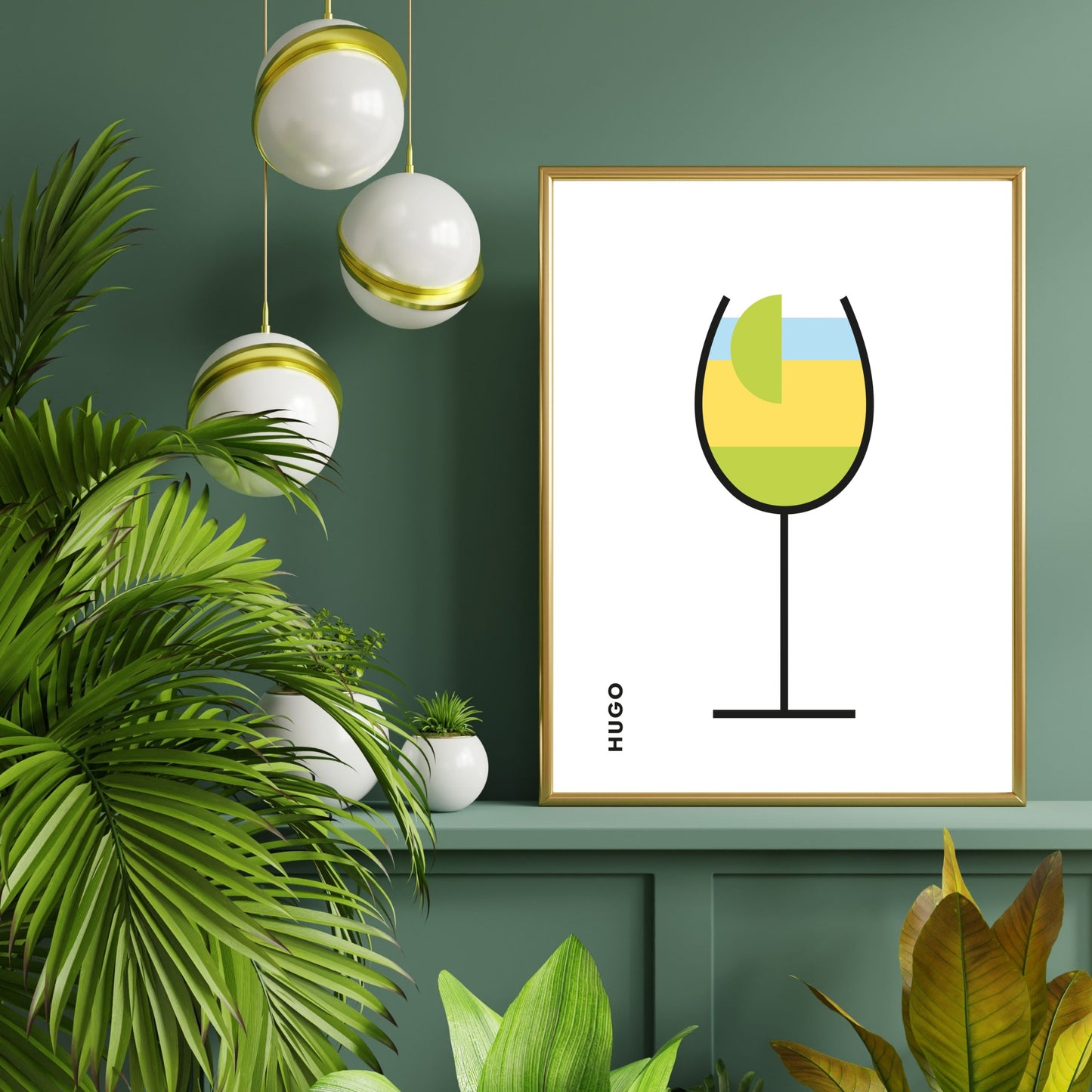 Poster Hugo im Glas (Bauhaus-Style)