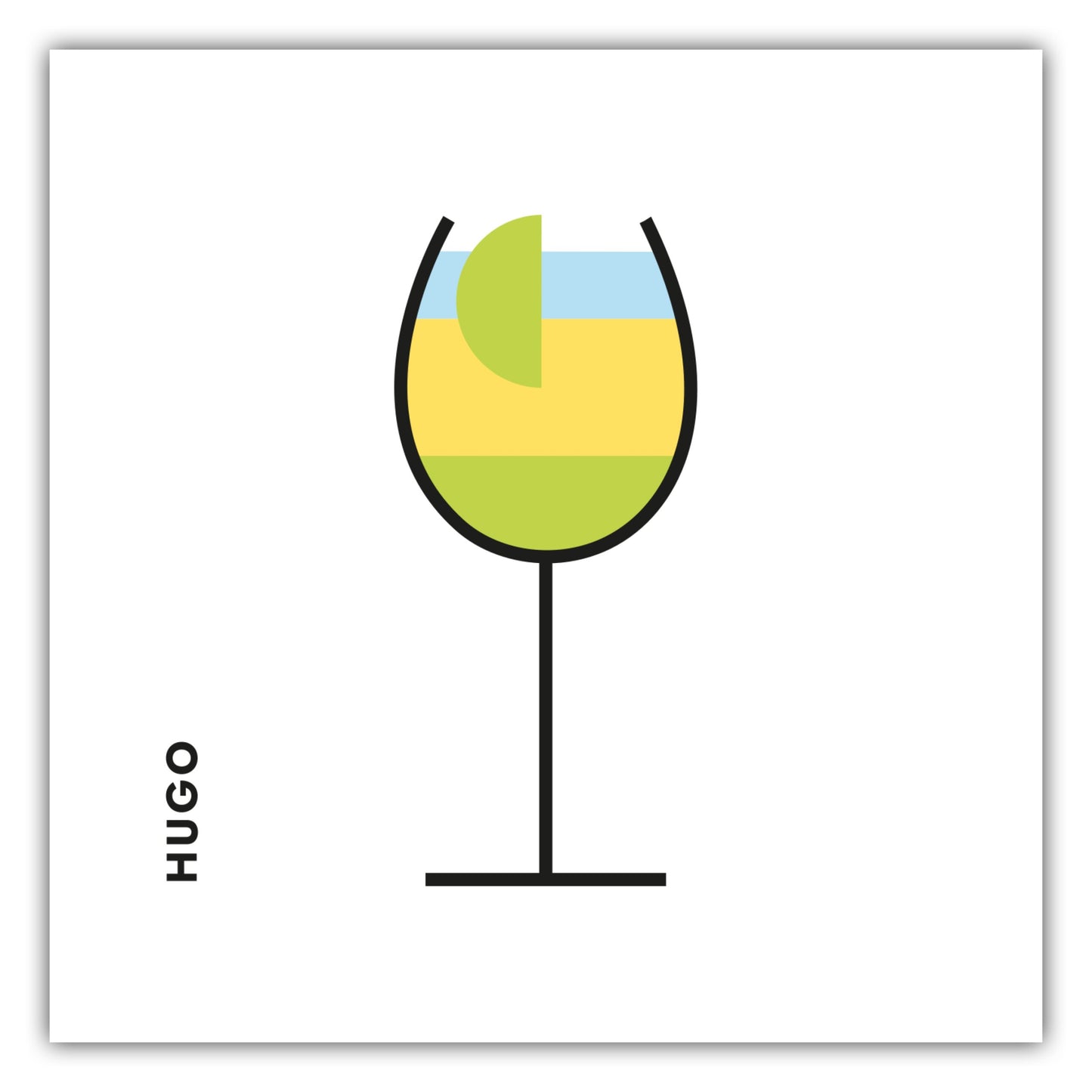 Poster Hugo im Glas (Bauhaus-Style)