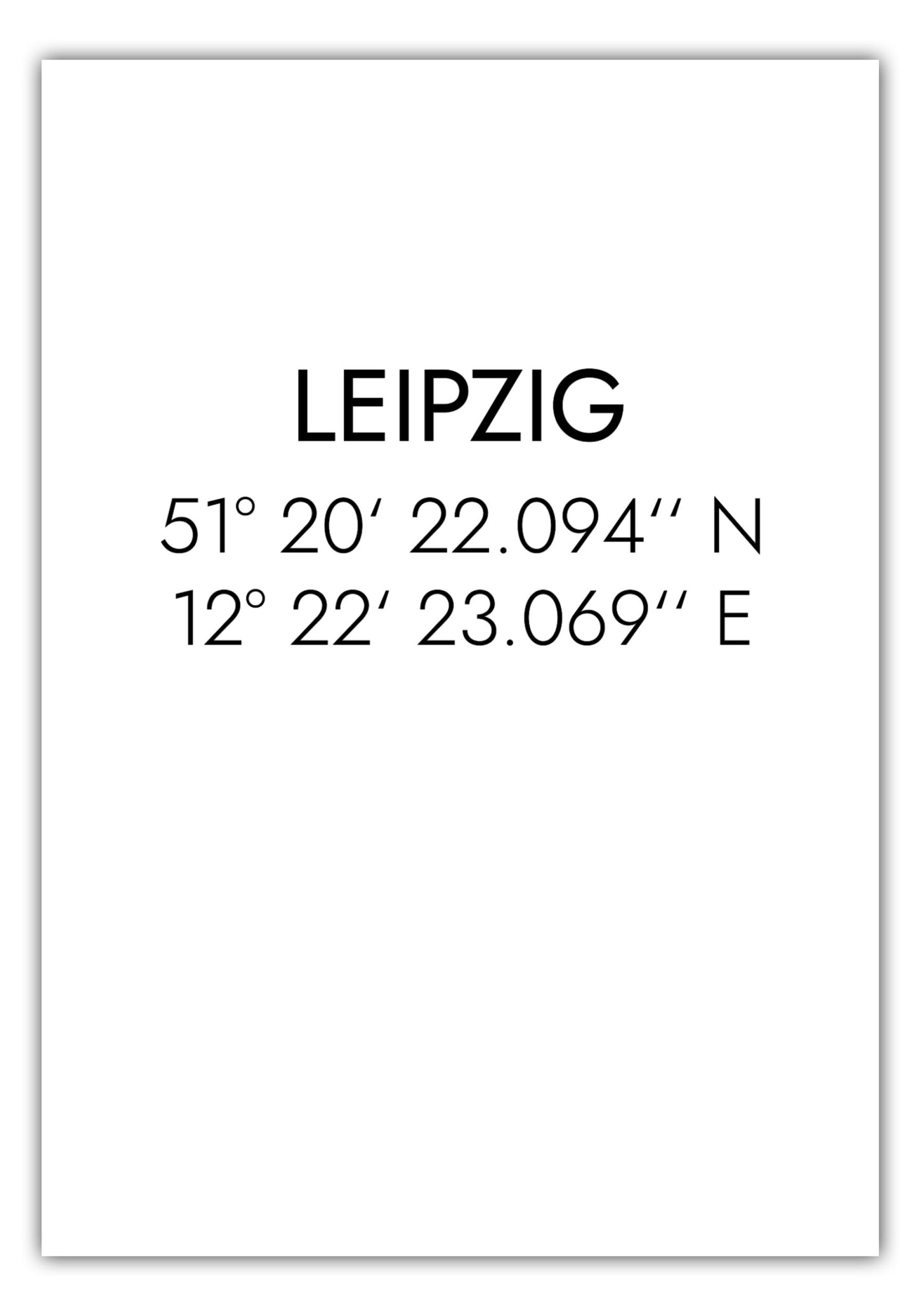 Poster Leipzig Koordinaten #1