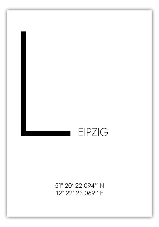 Poster Leipzig Koordinaten #4