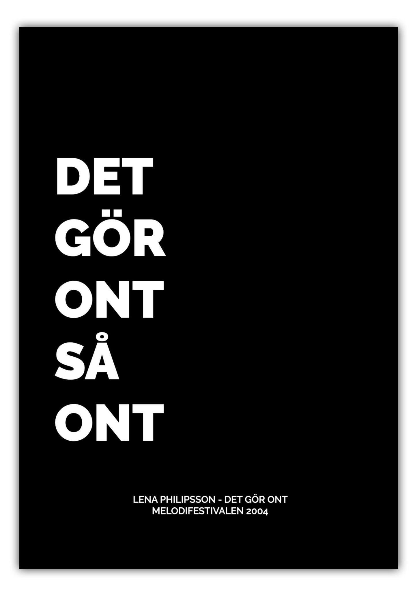 Poster Lena Philipsson - Det Gör Ont