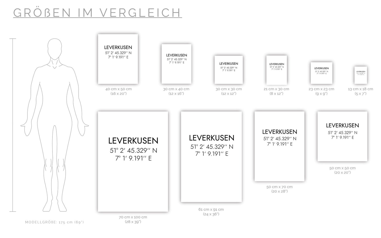 Poster Leverkusen Koordinaten #1