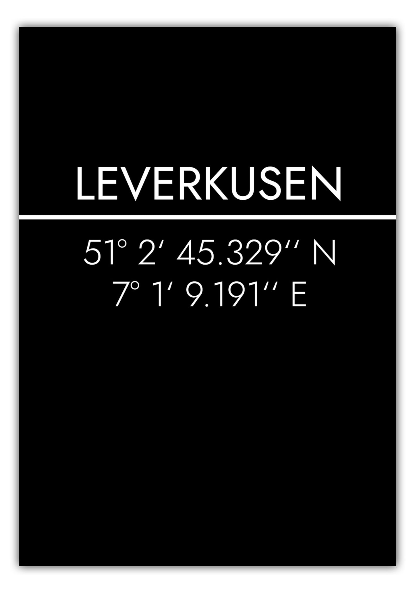Poster Leverkusen Koordinaten #2
