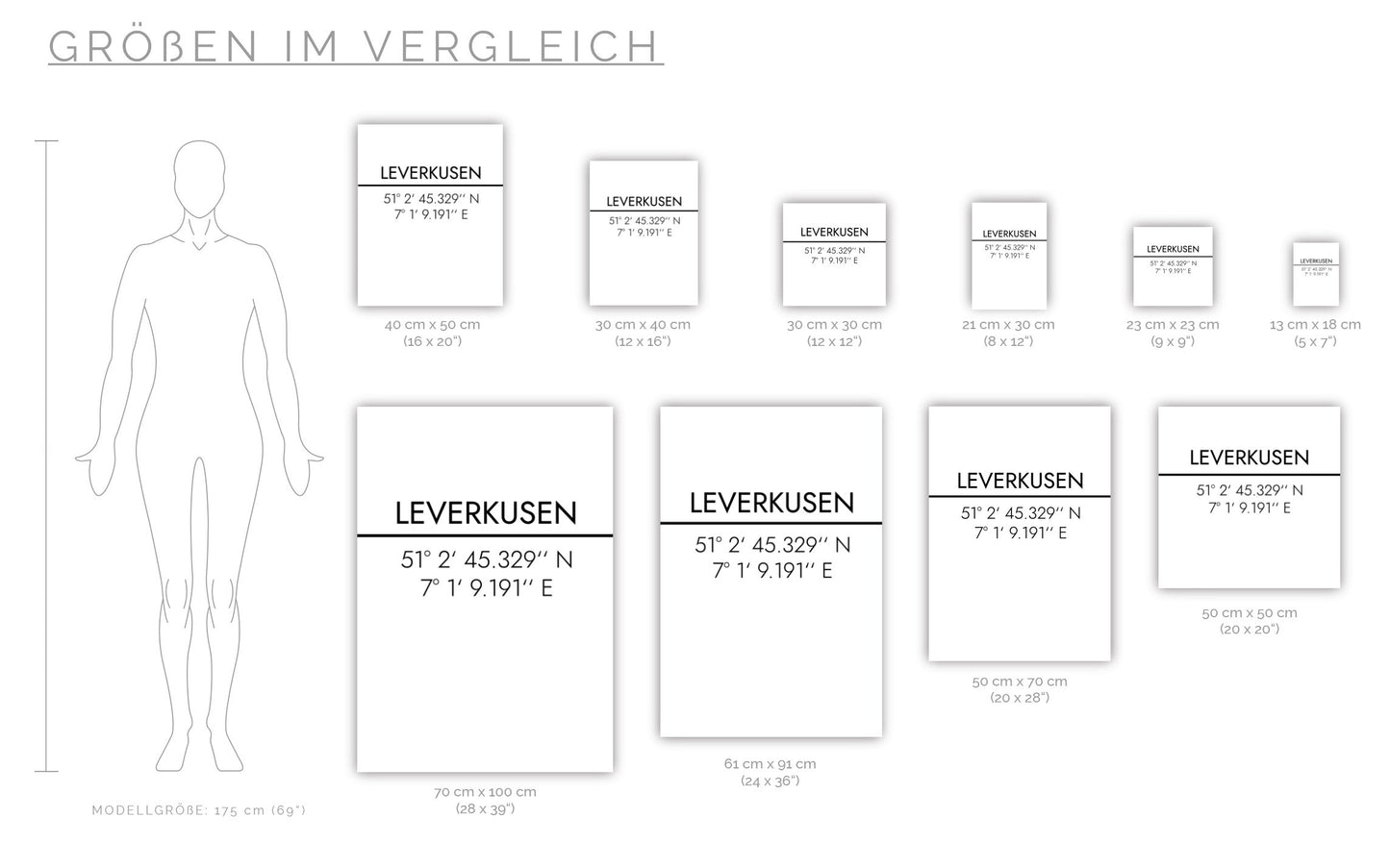 Poster Leverkusen Koordinaten #2