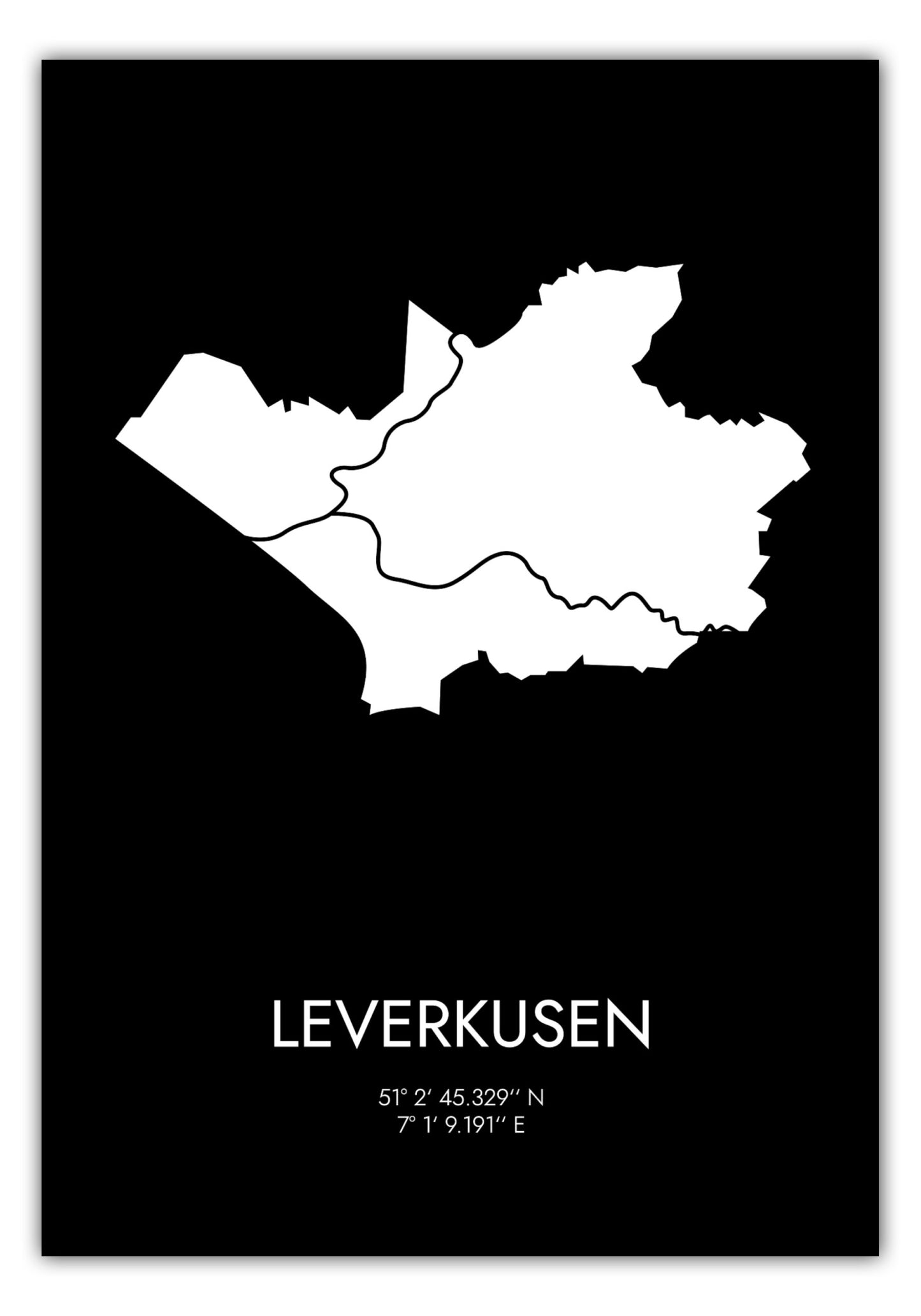 Poster Leverkusen Koordinaten #3
