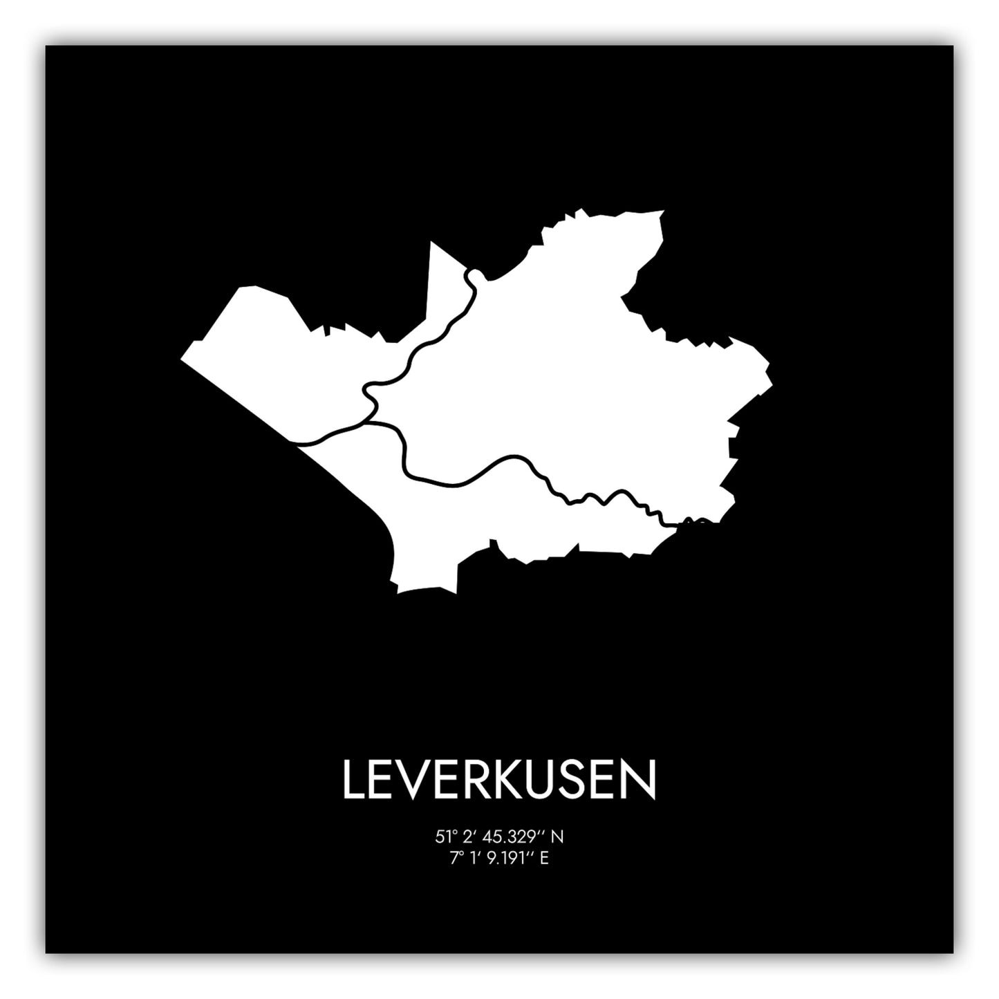Poster Leverkusen Koordinaten #3