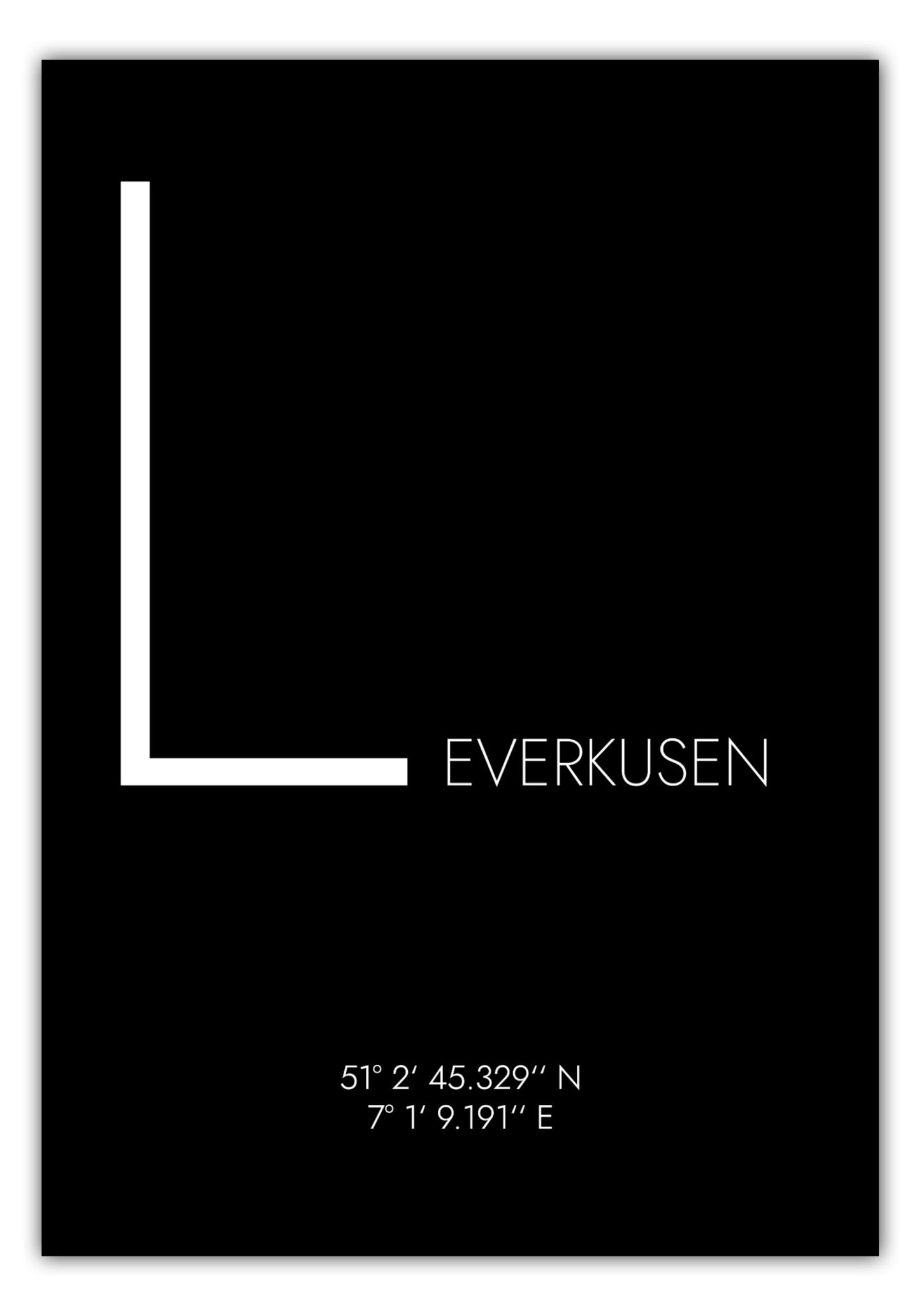 Poster Leverkusen Koordinaten #4