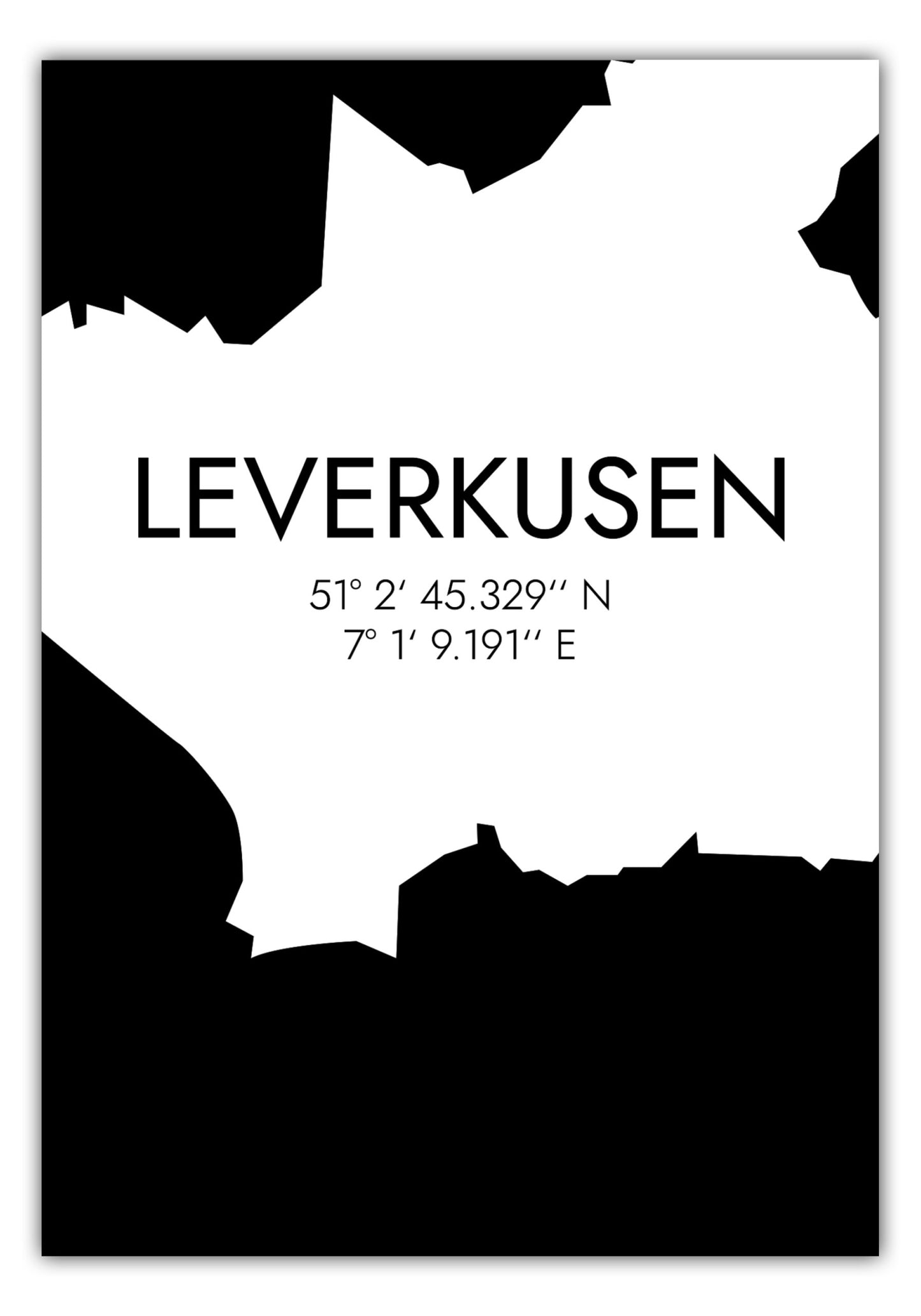 Poster Leverkusen Koordinaten #5
