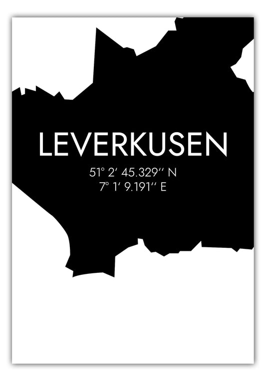 Poster Leverkusen Koordinaten #5