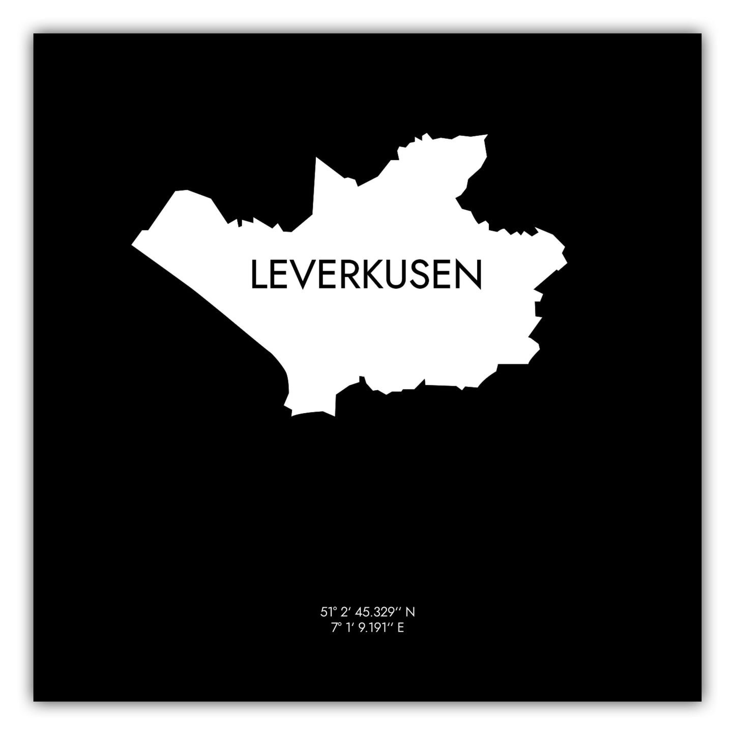 Poster Leverkusen Koordinaten #6