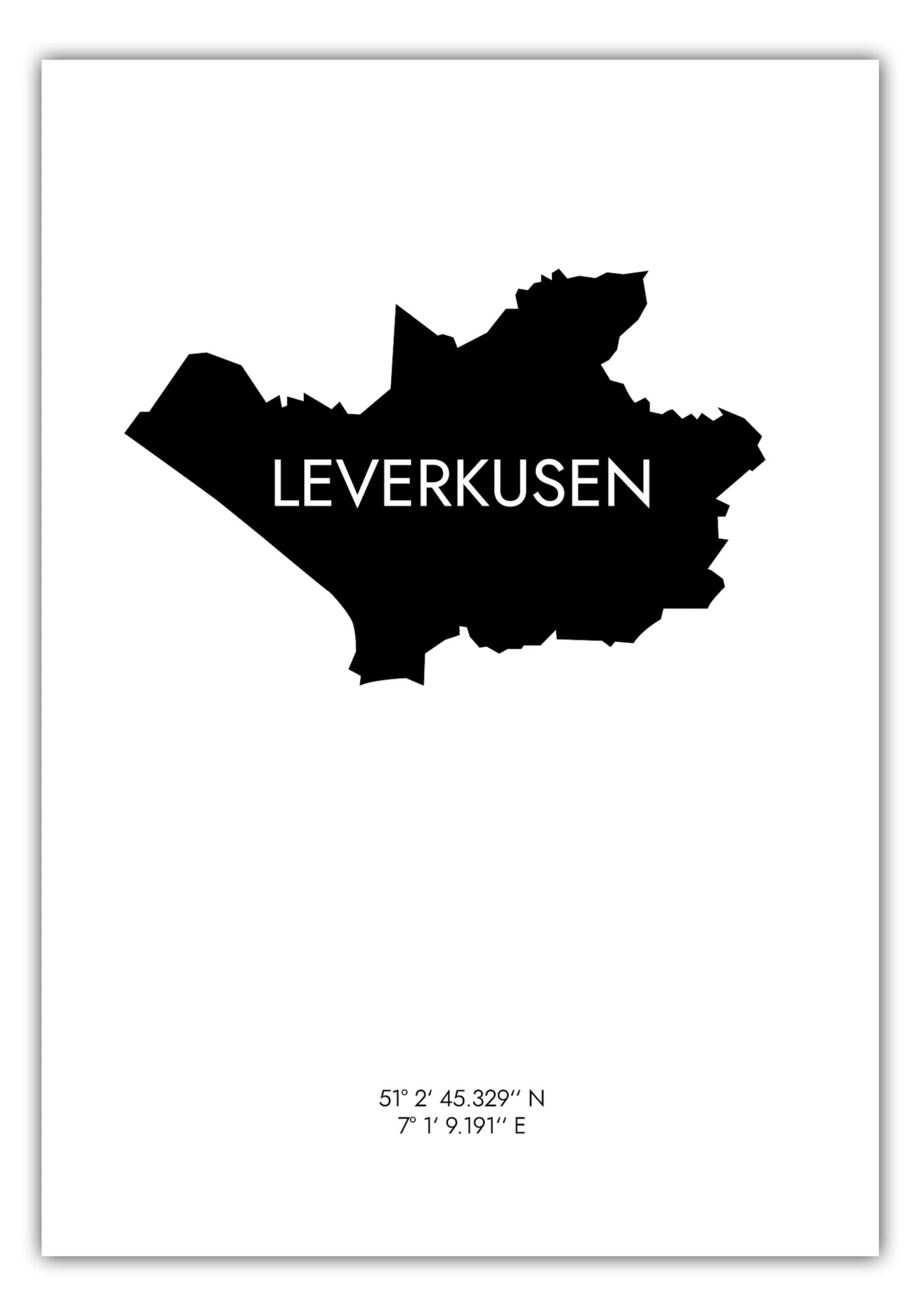 Poster Leverkusen Koordinaten #6
