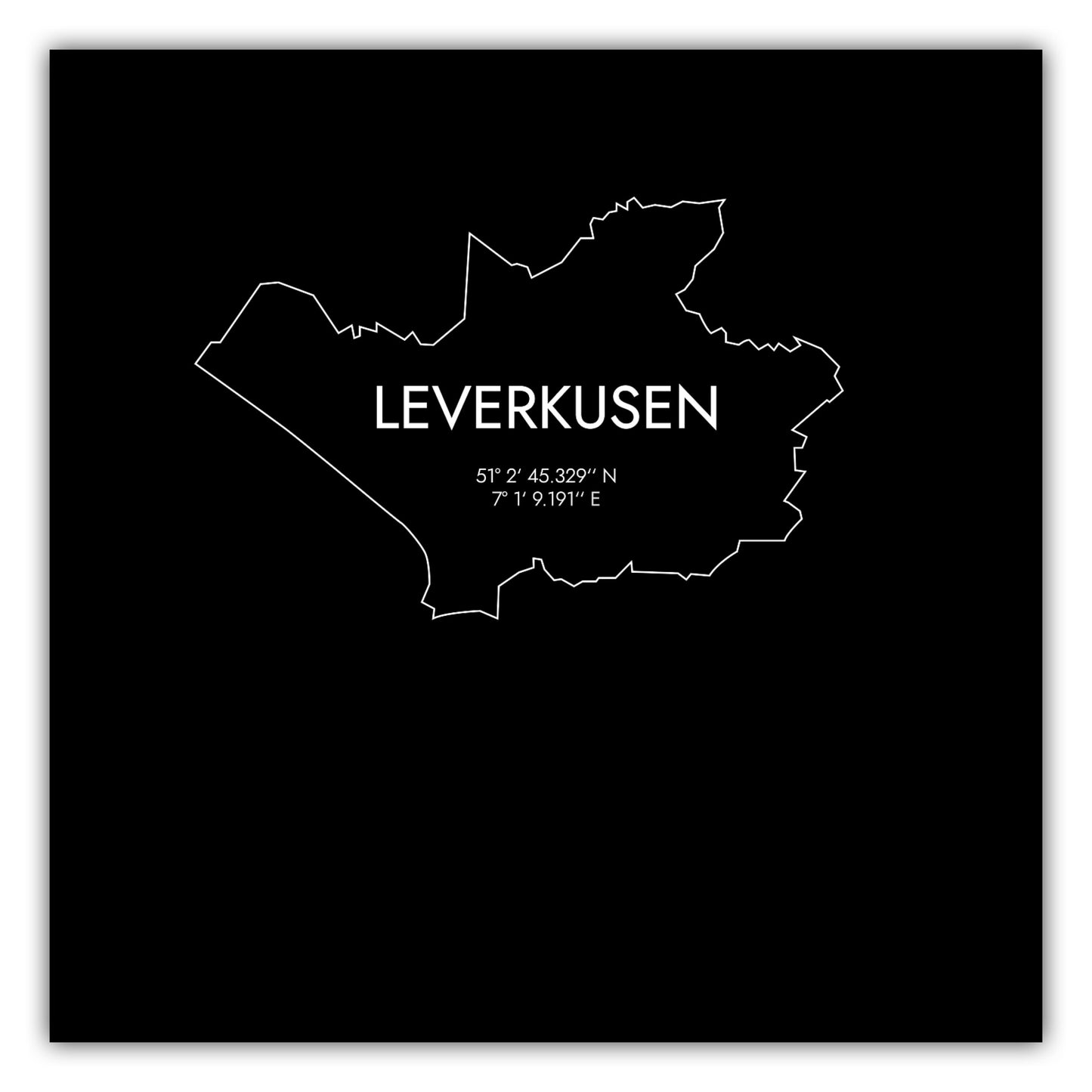 Poster Leverkusen Koordinaten #7