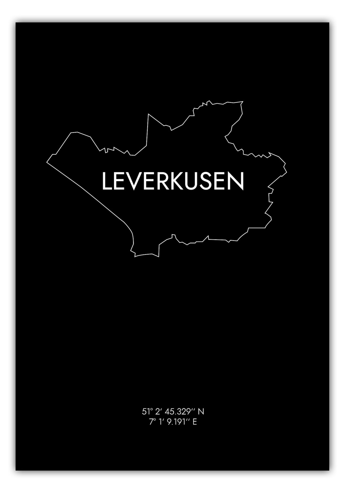 Poster Leverkusen Koordinaten #8