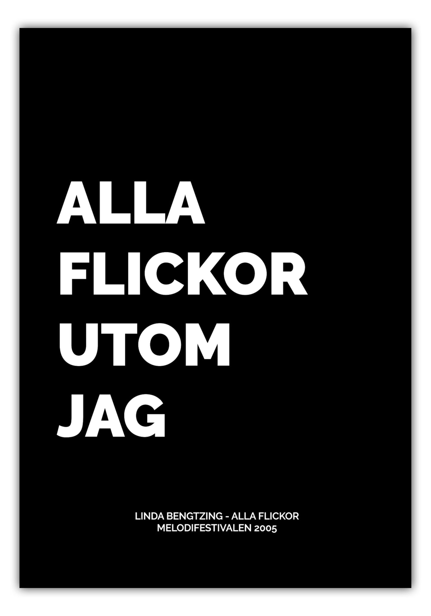 Poster Linda Bengtzing - Alla Flickor