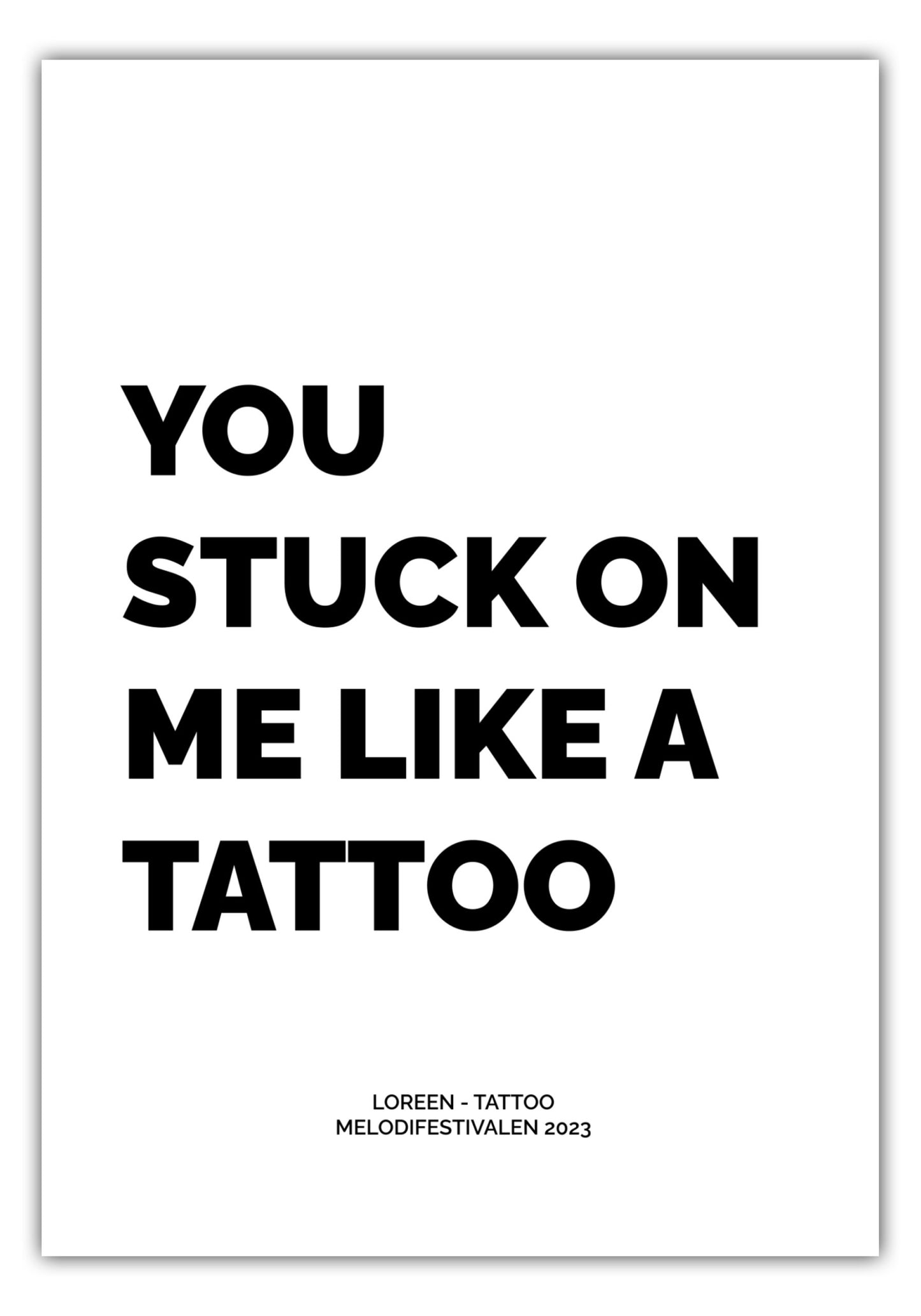 Poster Loreen - Tattoo