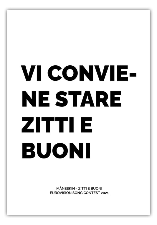 Poster Måneskin - Zitti E Buoni (2021) #2