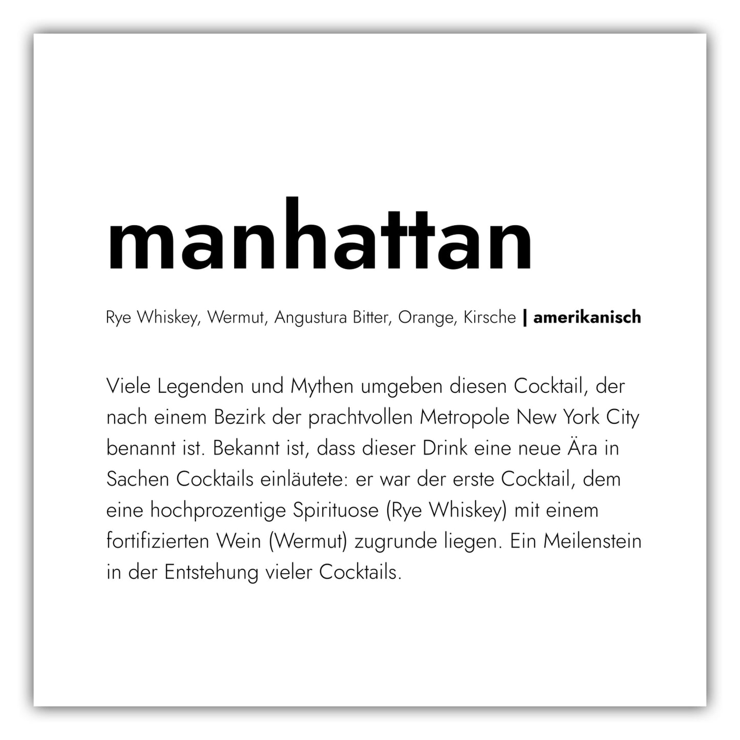 Poster Manhattan - Definition