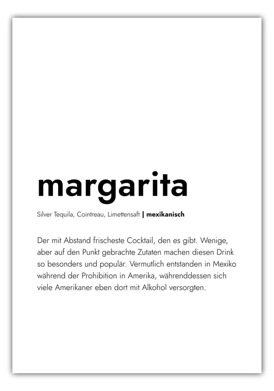 Poster Margarita - Definition