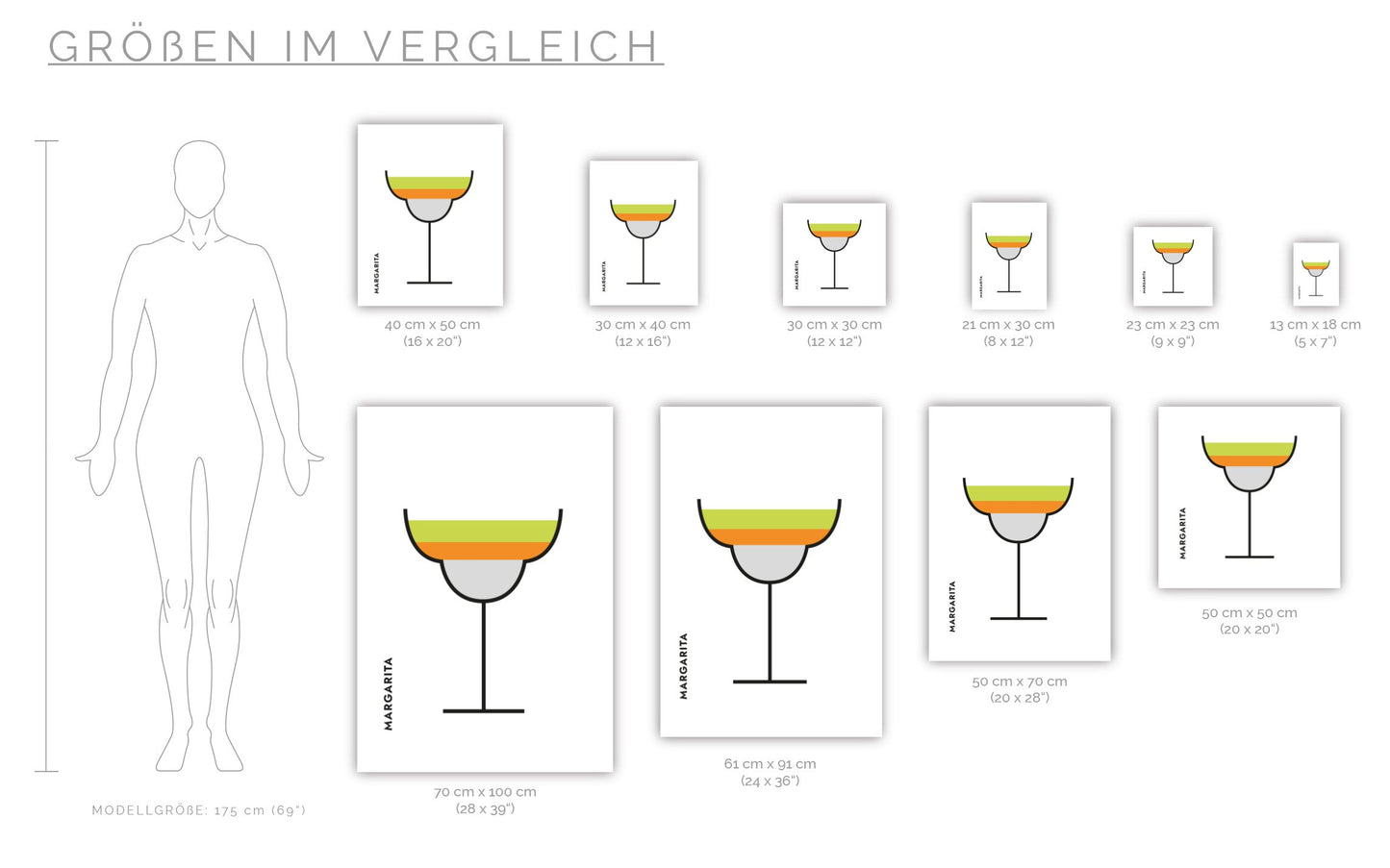 Poster Margarita im Glas (Bauhaus-Style)