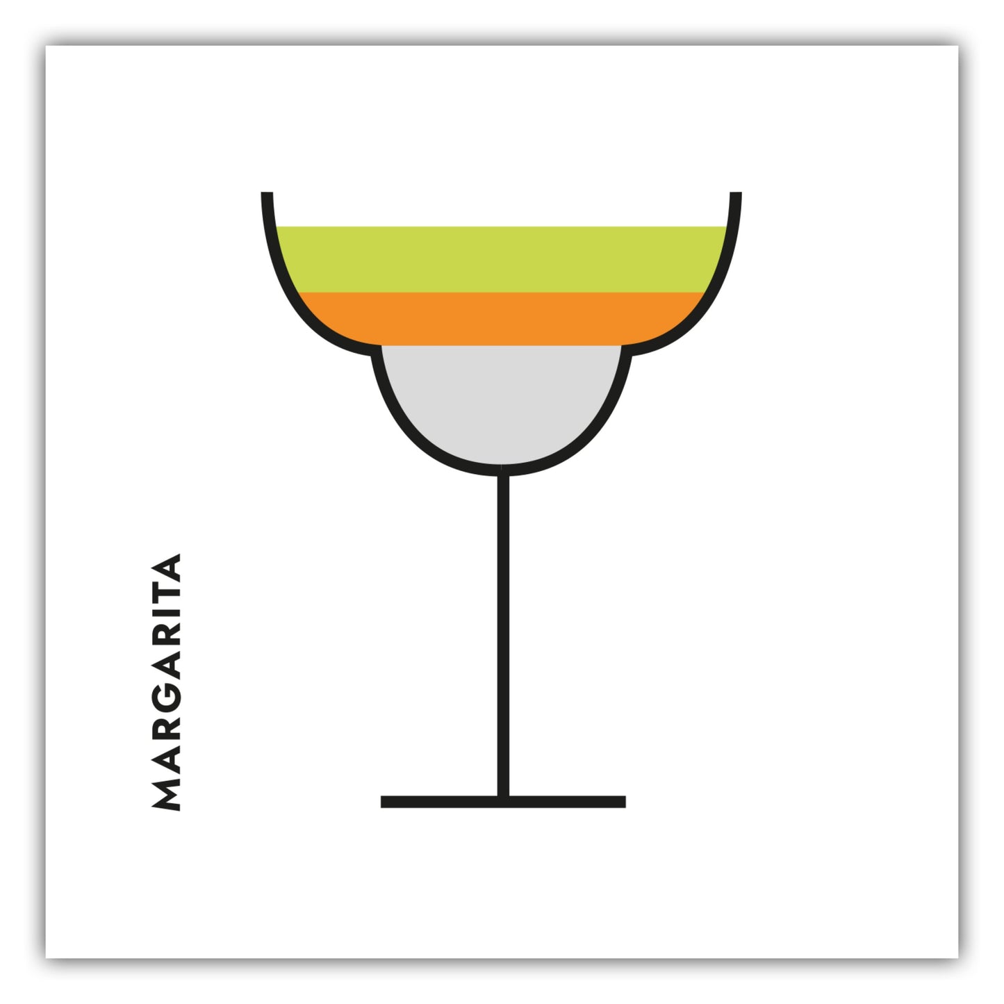 Poster Margarita im Glas (Bauhaus-Style)