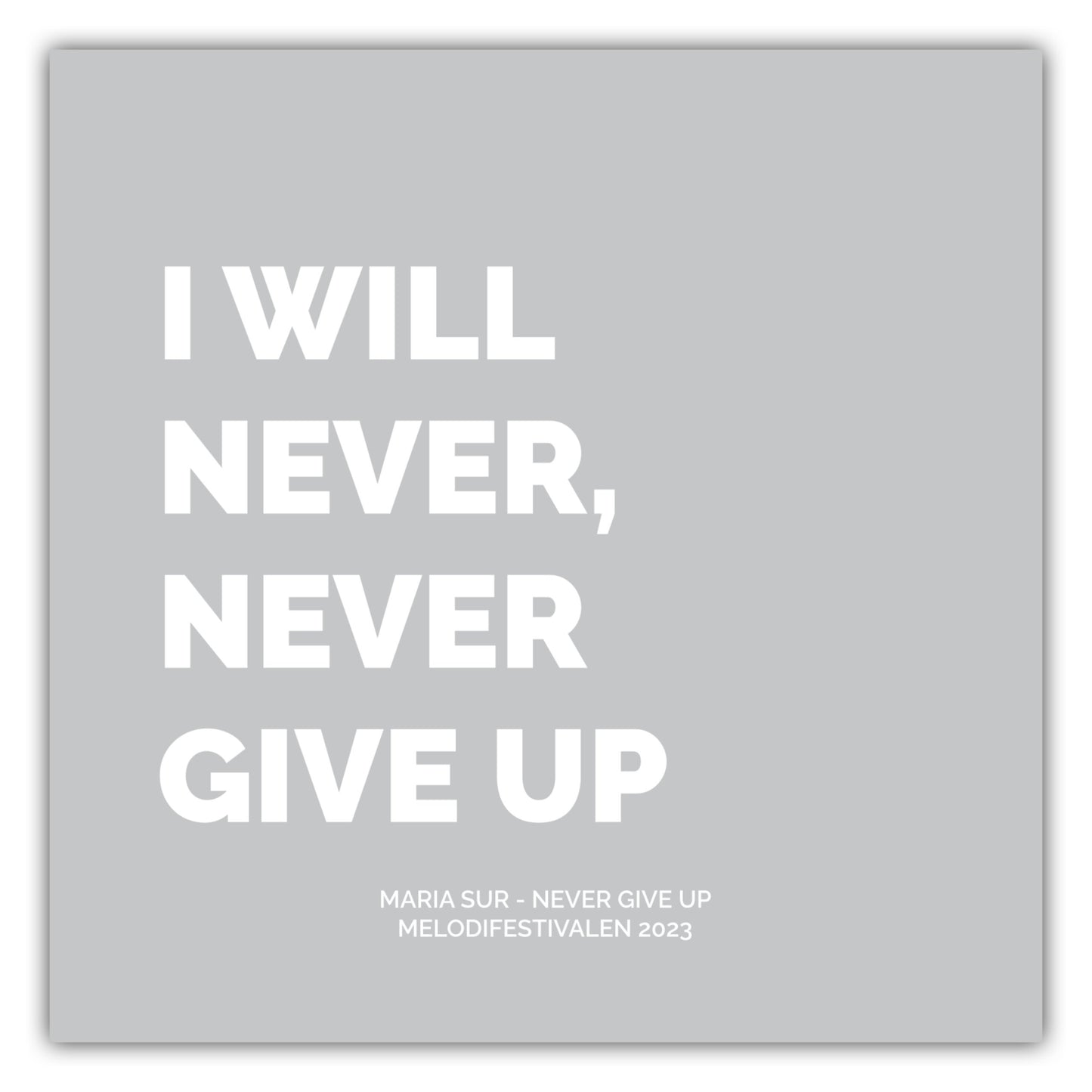 Poster Maria Sur - Never Give Up