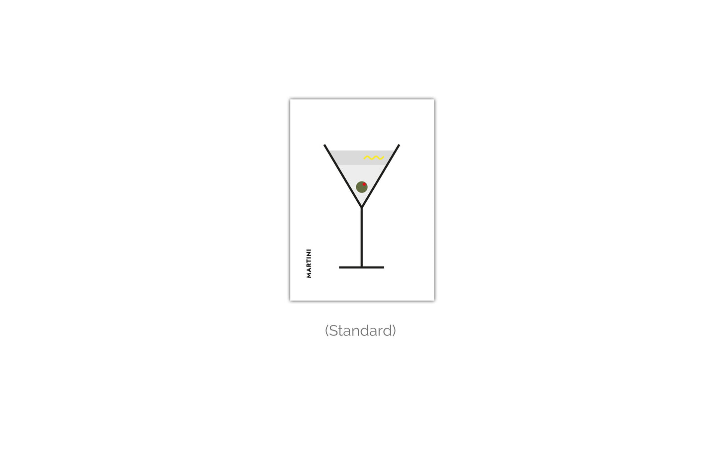 Poster Martini im Glas (Bauhaus-Style)