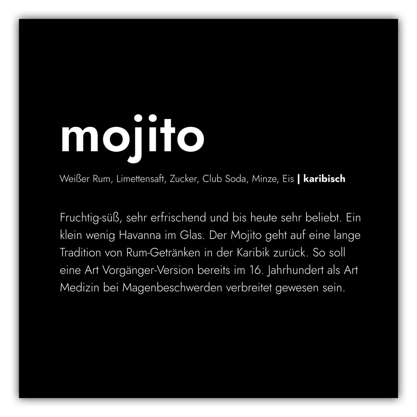 Poster Mojito - Definition