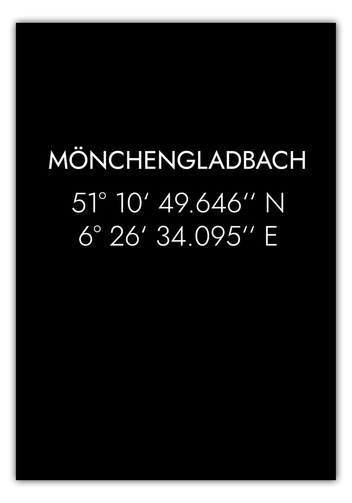 Poster Mönchengladbach Koordinaten #1