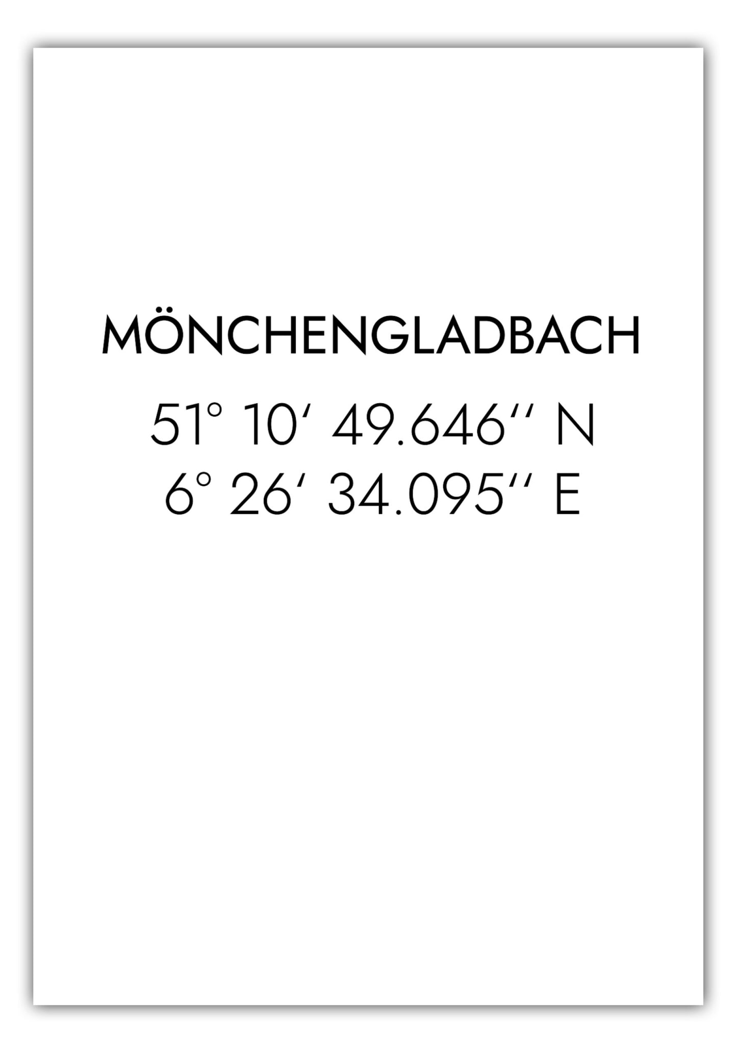 Poster Mönchengladbach Koordinaten #1