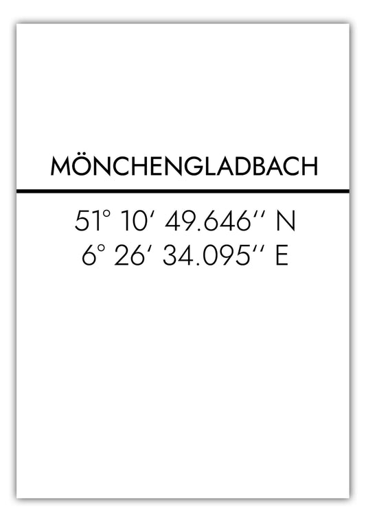 Poster Mönchengladbach Koordinaten #2