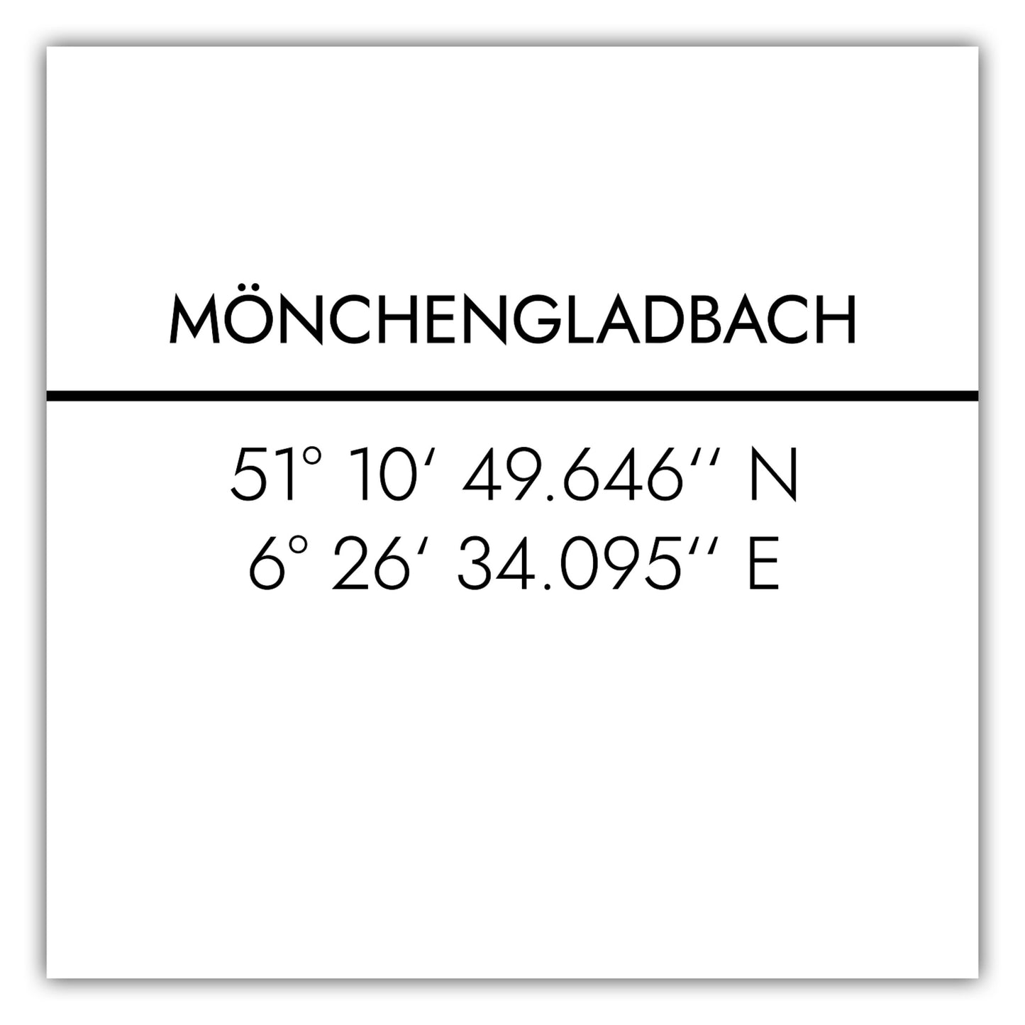 Poster Mönchengladbach Koordinaten #2