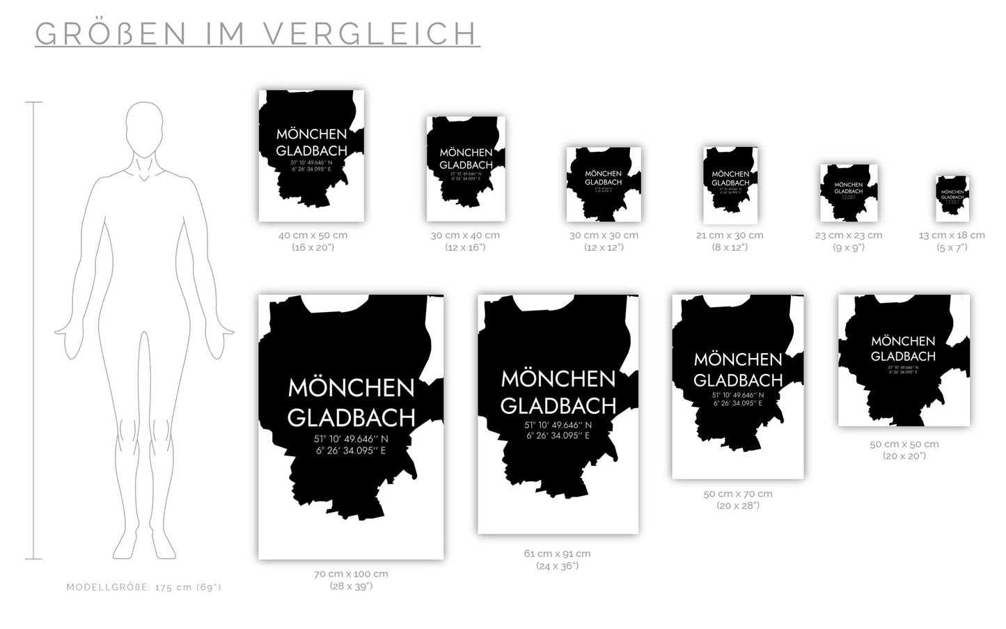 Poster Mönchengladbach Koordinaten #5