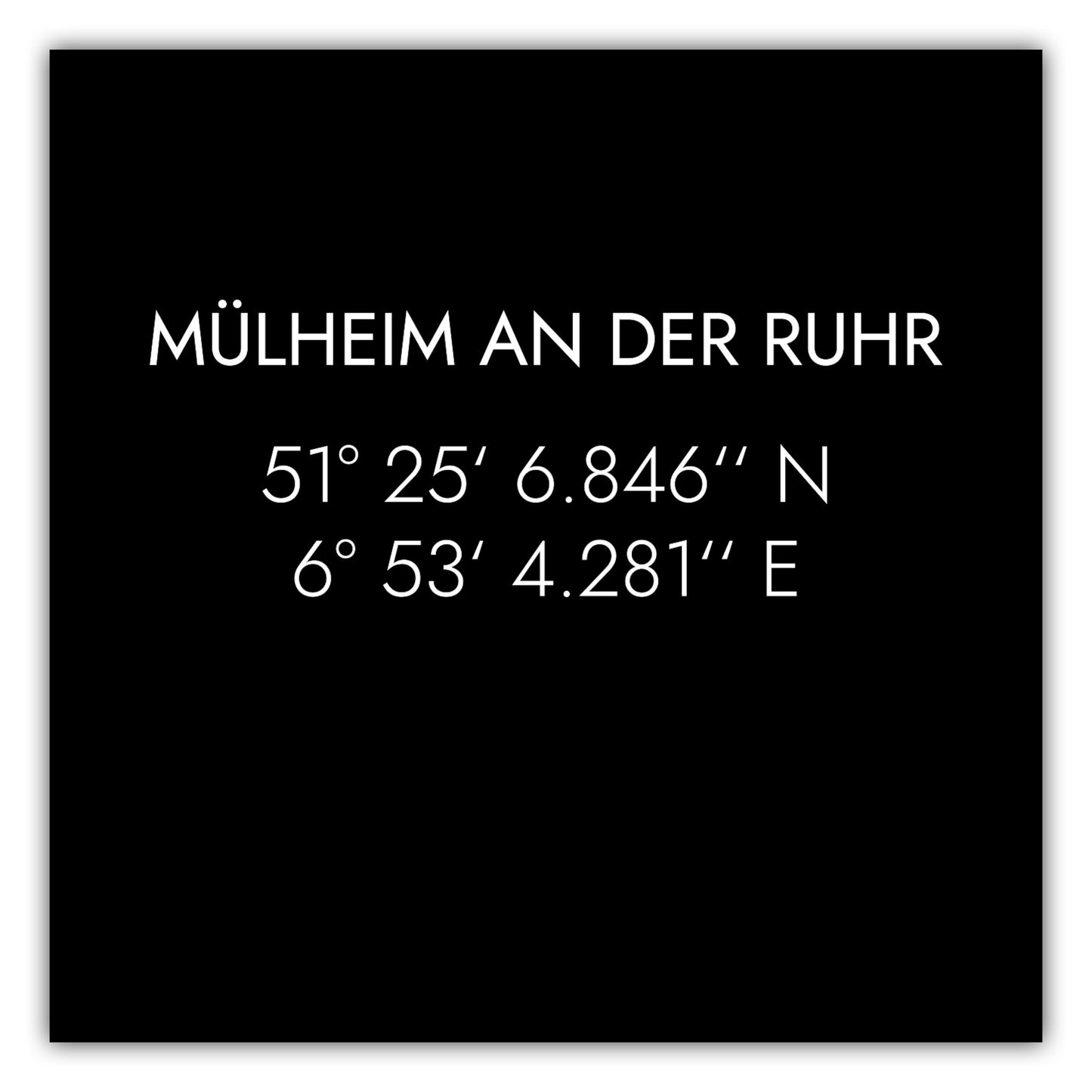 Poster Mülheim Koordinaten #1
