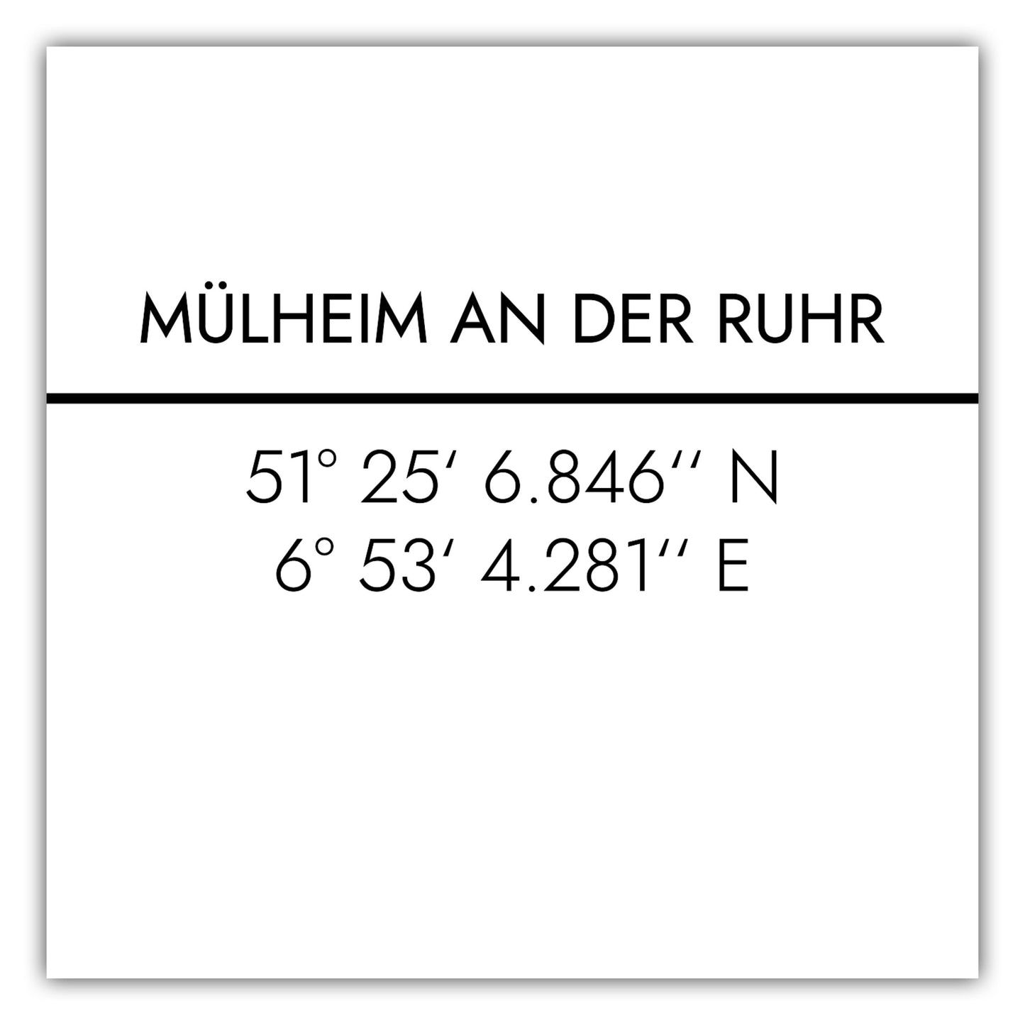 Poster Mülheim Koordinaten #2
