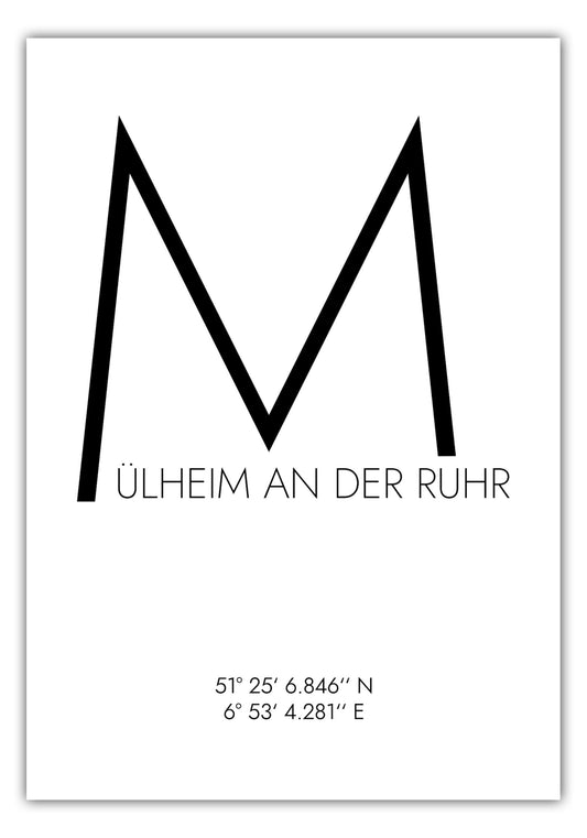 Poster Mülheim Koordinaten #4