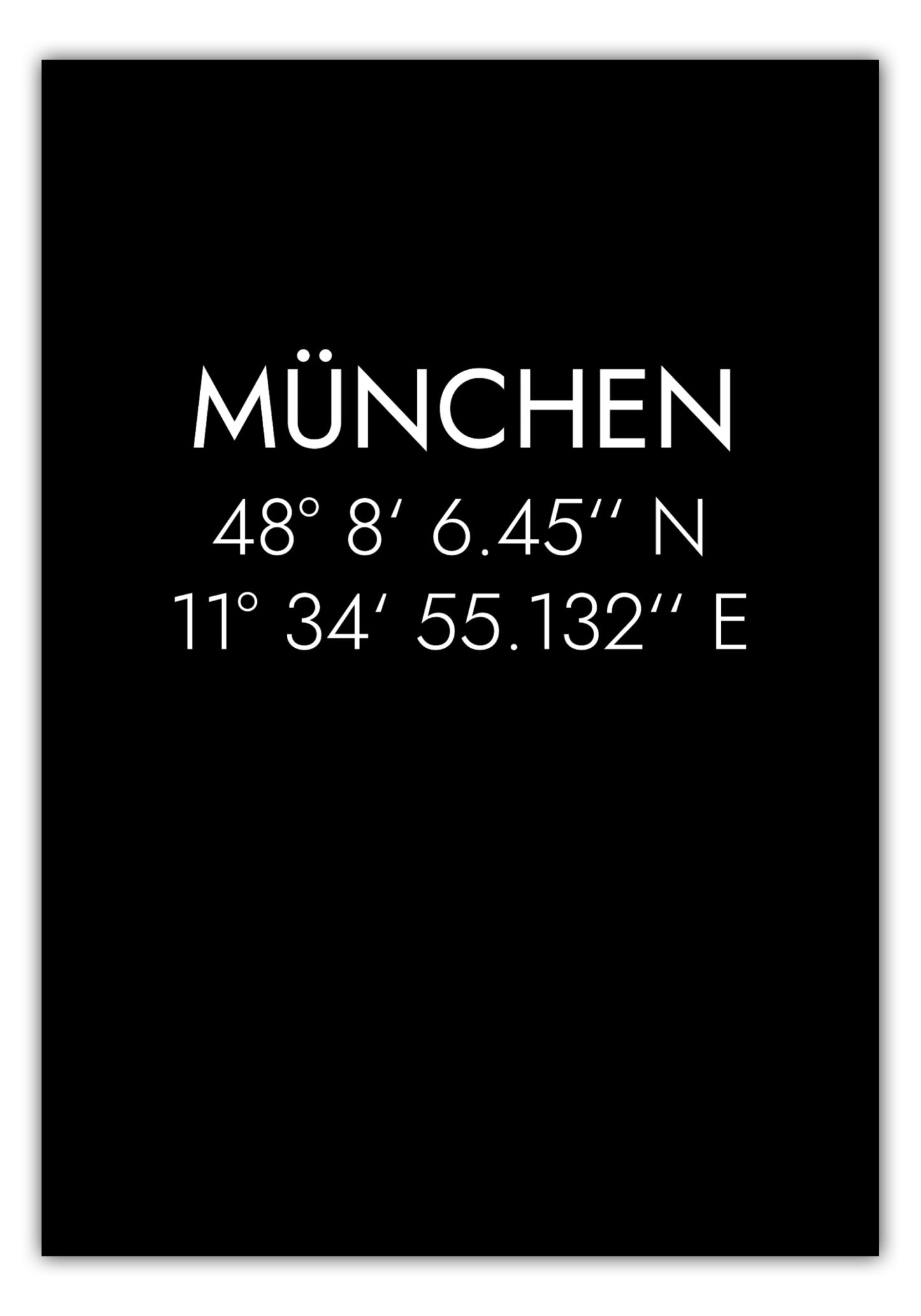 Poster München Koordinaten #1