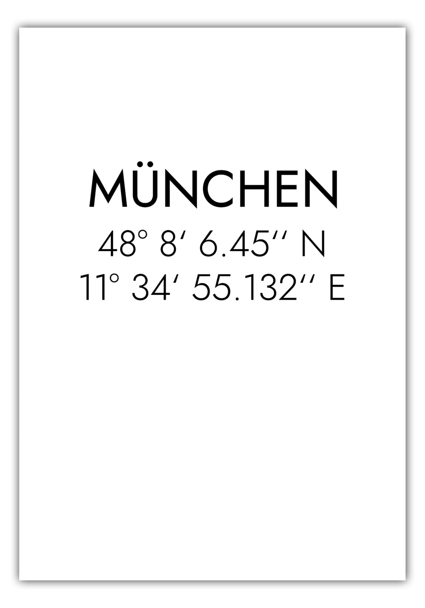 Poster München Koordinaten #1