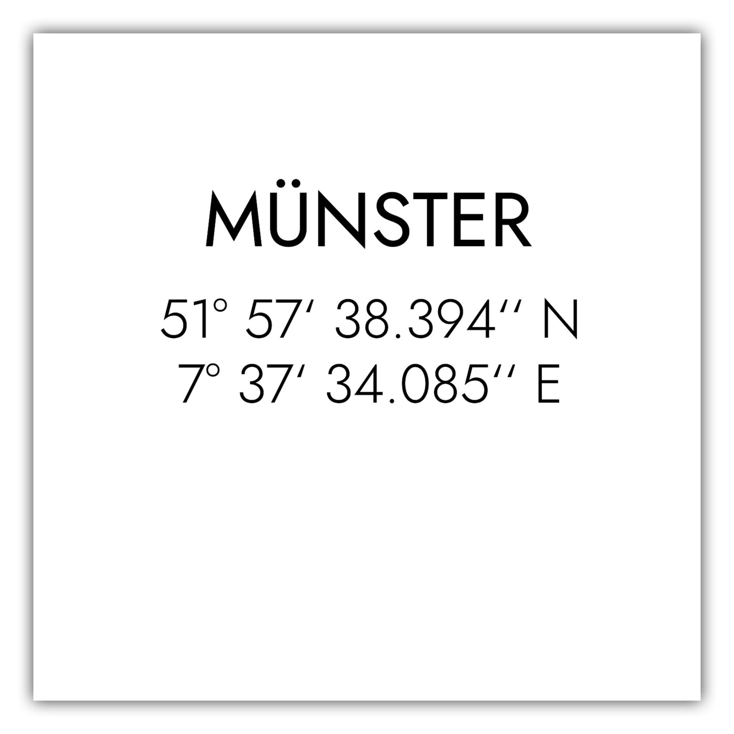 Poster Münster Koordinaten #1