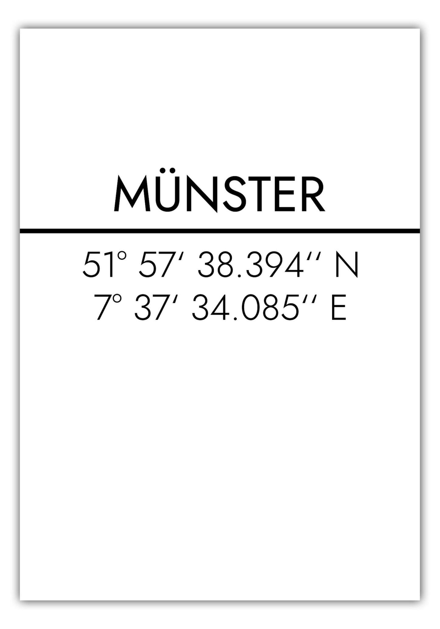 Poster Münster Koordinaten #2